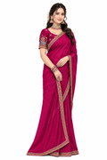 Elegant Embroidered Designer Saree with Rich Border